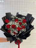 ROMANTIC ROSES BOUQUET (10 Roses) -- #262